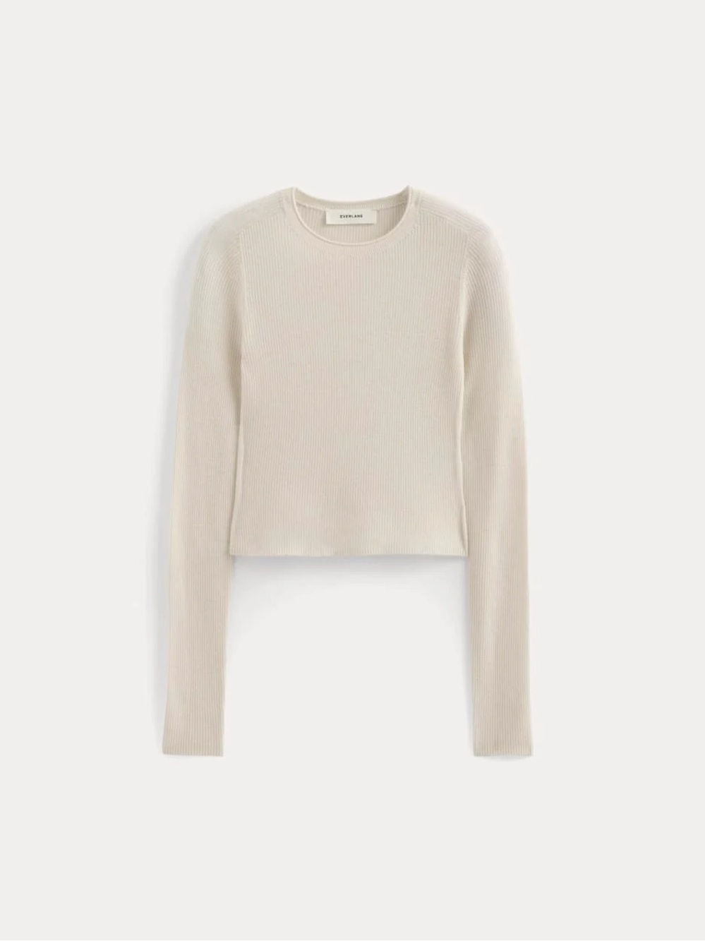 Everlane The Cropped Crew Top in Ultrafine Merino